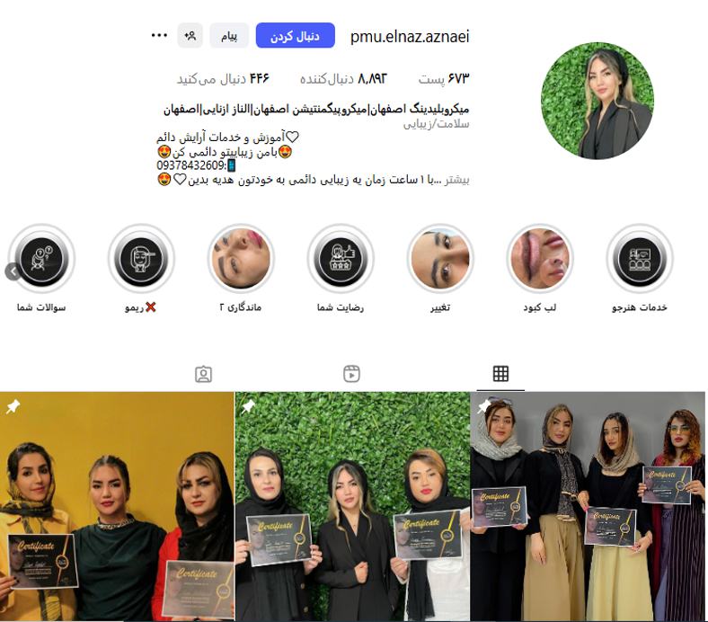 خدمات میکروبلیدینگ الناز ازنایی