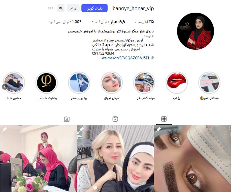 سالن بانوی هنر (میکروبلیدینگ VIP)