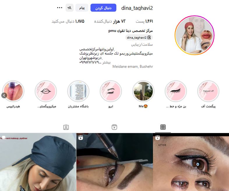 مرکز میکروبلیدینگ دینا تقوی